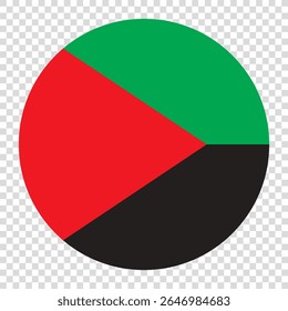 Bandera de Martinica. Diseño de Ilustración vectorial de computadora de icono de logotipo de bandera circular de Martinica. Fondo de tablero de ajedrez transparente.