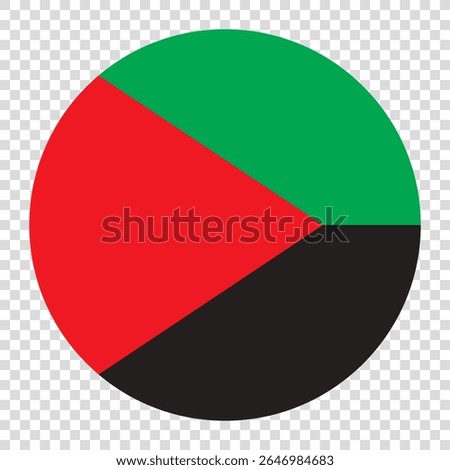 Flag of Martinique. Martinique circle flag logo icon computer vector illustration design. Transparent checkerboard background.