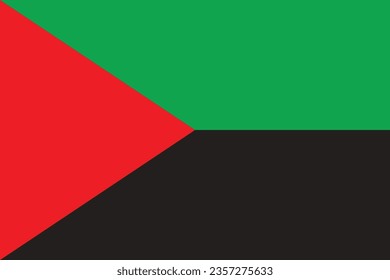 The flag of Martinique. Flag icon. Standard color. Standard size. A rectangular flag. Computer illustration. Digital illustration. Vector illustration.