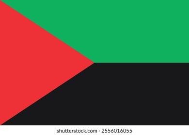 Flag of Martinique. Red, black and green flag. National symbol of the overseas department of Martinique, an island of France.