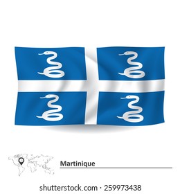Flag of Martinique - vector illustration