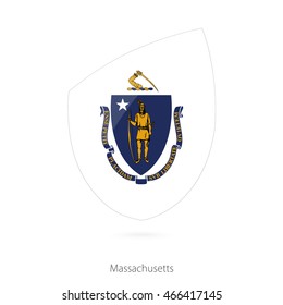 Flag of Massachusetts. Vector Illustration.