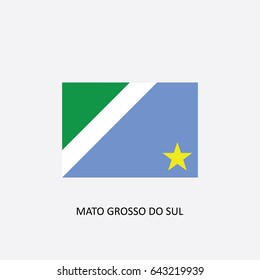 Flag of Mato Grosso do Sul - Brazil Vector Illustration