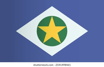 Bandera del Estado de Mato Grosso de Brasil. Bandeira oficial. Vector