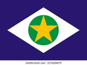 Bandera del estado de Mato Grosso (República Federativa del Brasil) 