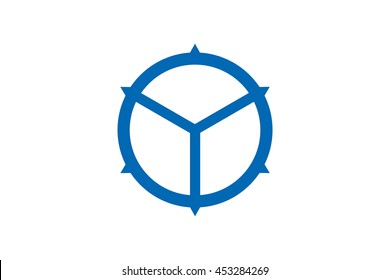 Flag of Matsue City of Japan. Proportion 2:3. EPS10.