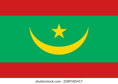 Flag of Mauritania, 3:2 Format, Mauritania Flag