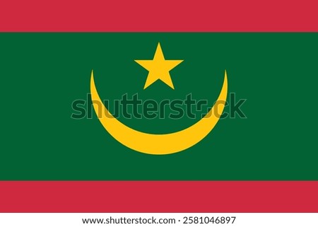 Flag of Mauritania logo vector