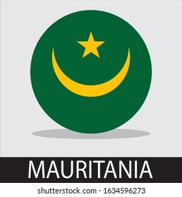 
the flag of the mauritania state flag on a white background