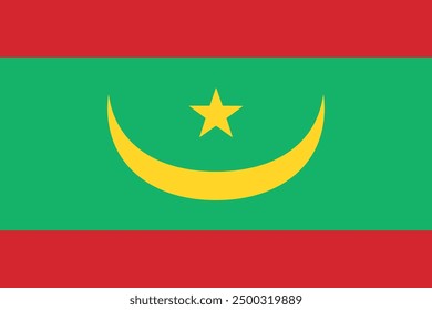 The flag of Mauritania, vector design