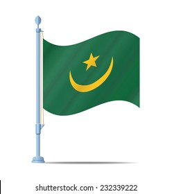 Flag of Mauritania vector illustration