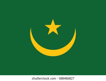 Flag of Mauritania vector illustration
