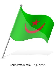 flag of Mauritania vector illustration isolated on white background