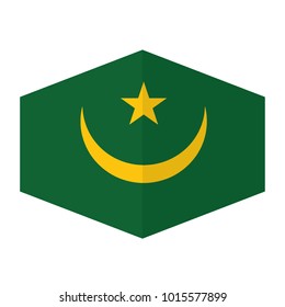 flag of Mauritania,vector illustration of Mauritania flag.