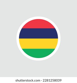 Bandera de Mauricio. Bandera rayada de color Mauricio. Símbolo estatal de la República de Mauricio.