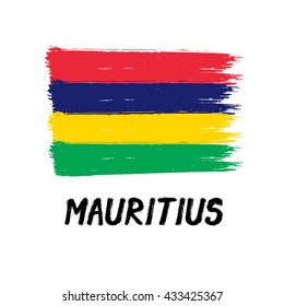 Flag Of Mauritius  - Grunge