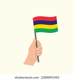Bandera de Mauricio, pabellón de mano