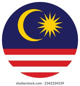 Flag of Mauritius. Flag icon. Standard color. Circle icon flag. Computer illustration. Digital illustration. Vector illustration.