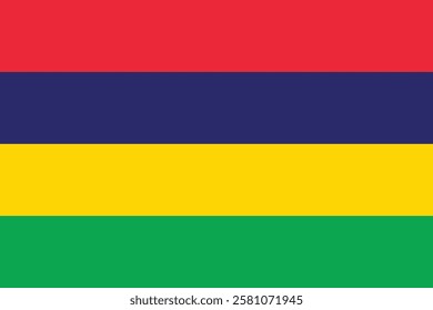 Flag of Mauritius logo vector