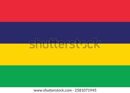 Flag of Mauritius logo vector