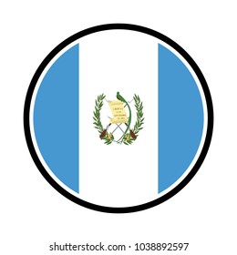 Flag of Mauritius as round glossy icon. Button with Mauritian flag, The National Flag Of Guatemala.