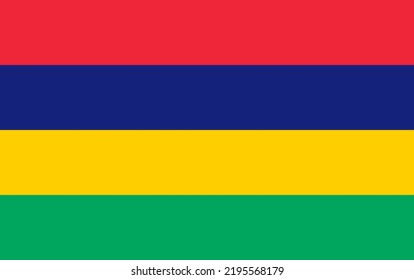 Flagge des Mauritius. Vektorgrafik.