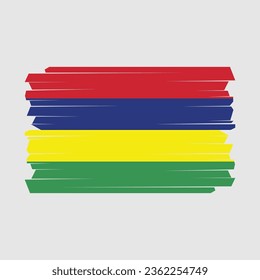 Flag of Mauritius Vector Illustration