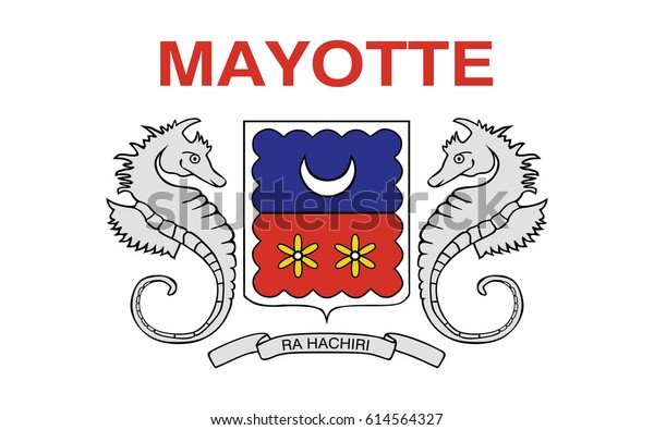 Porte clé Keychain Ø45mm Drapeau Flag Région Mayotte Mahorais 