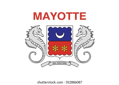Flag of Mayotte. Vector illustration.