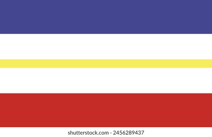 Flag of Mecklenburg-Vorpommern isolated on white background. Vector illustration