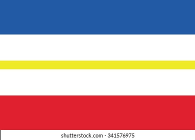Flag of Mecklenburg-Vorpommern state of Germany. Vector illustration.
