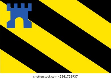 Flag of Medemblik Municipality (North Holland or Noord-Holland province, Kingdom of the Netherlands, Holland)