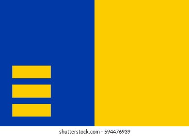 Flag of Meijel city, Netherlands.