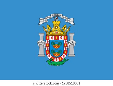 Flagge des Melilla, Spanien, Vektorgrafik