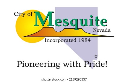 Bandera de Mesquite, Nevada, Estados Unidos. 