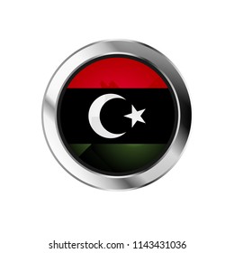 flag metal sphere button of libya