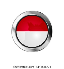 flag metal sphere button of monaco