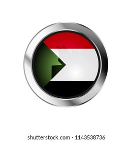 flag metal sphere button of sudan