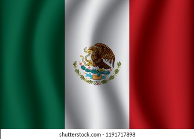 Flag of Mexico. Mexico Icon vector illustration eps10.