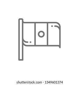 Flag of Mexico line icon.