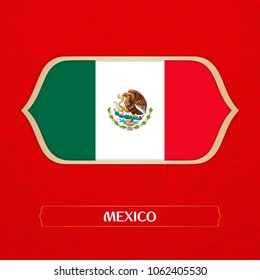 flag of Mexico is made in Football style