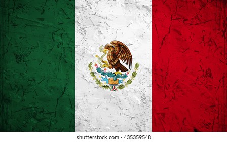 Flag of Mexico or Mexican .