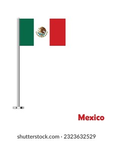 Flag of  Mexico, Table Flag of Mexico, Vector Illustration.