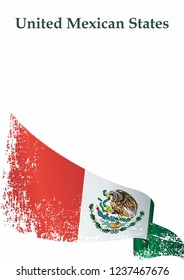 Flag of Mexico, United Mexican States. Template for award design, an official document with the flag of Mexico. Bright, colorful vector illustration.