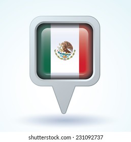 Flag of Mexico, vector illustration