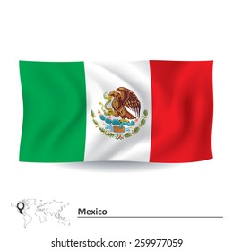 Flagge Mexikos - Vektorillustration