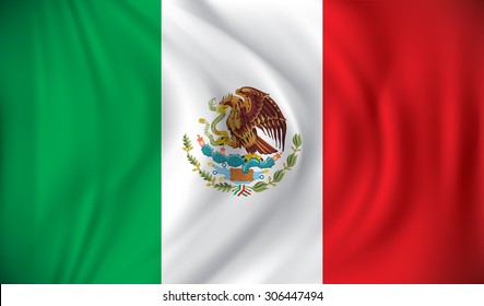 Flag of Mexico - vector illustration