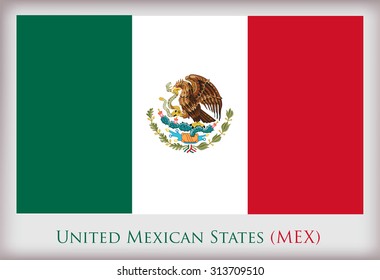 Flag of Mexico.Mexico flag vector illustration.