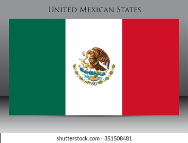 Flag of Mexico.Mexico flag vector illustration.