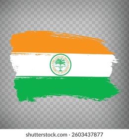 Flag of Miami is city from brush strokes. State of Florida.  Flag city Miami on transparent background for your web site design, app, UI. United States. EPS10.